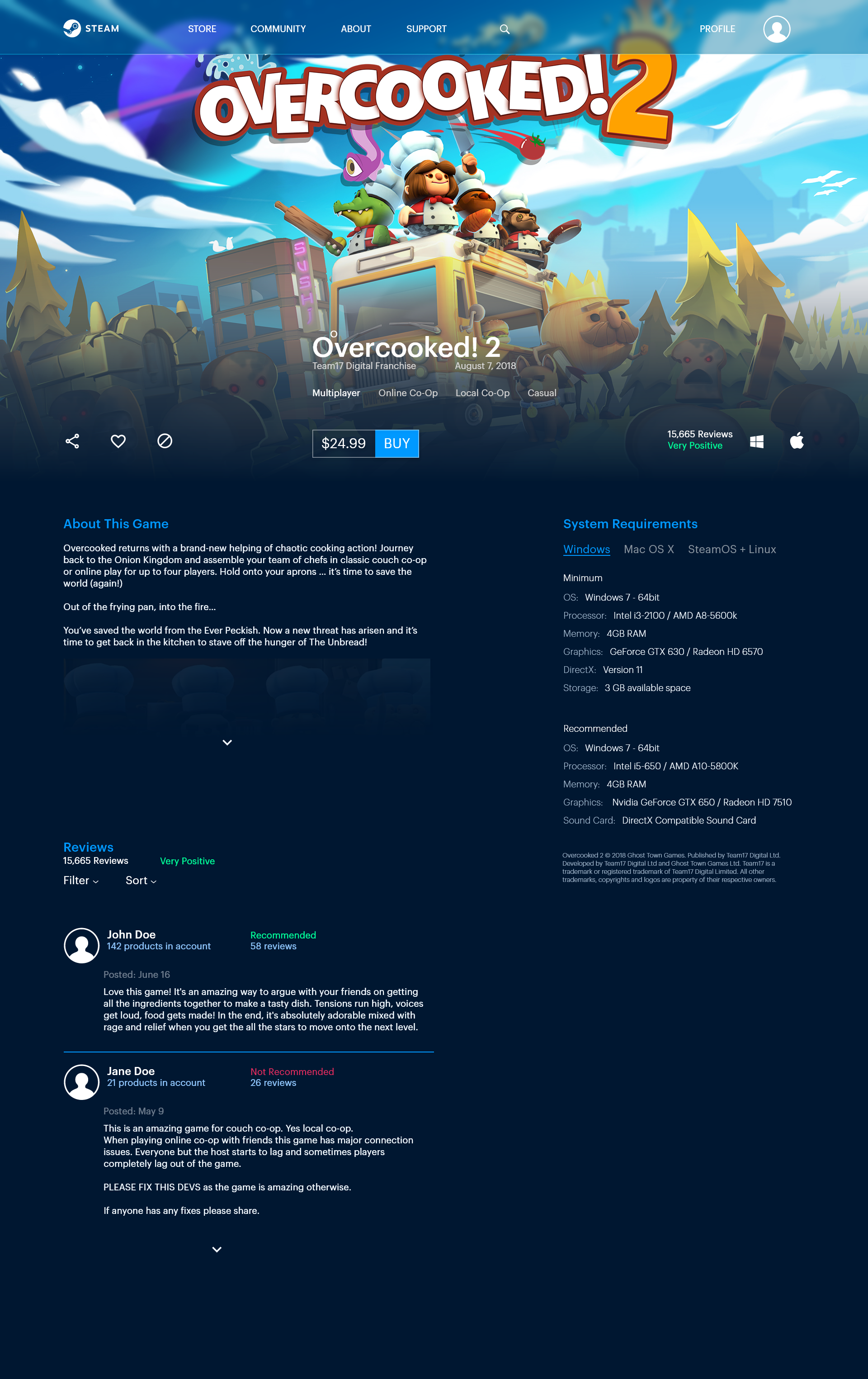 Steam Store Page Redesign (1/2) by Seb Jachec on Dribbble